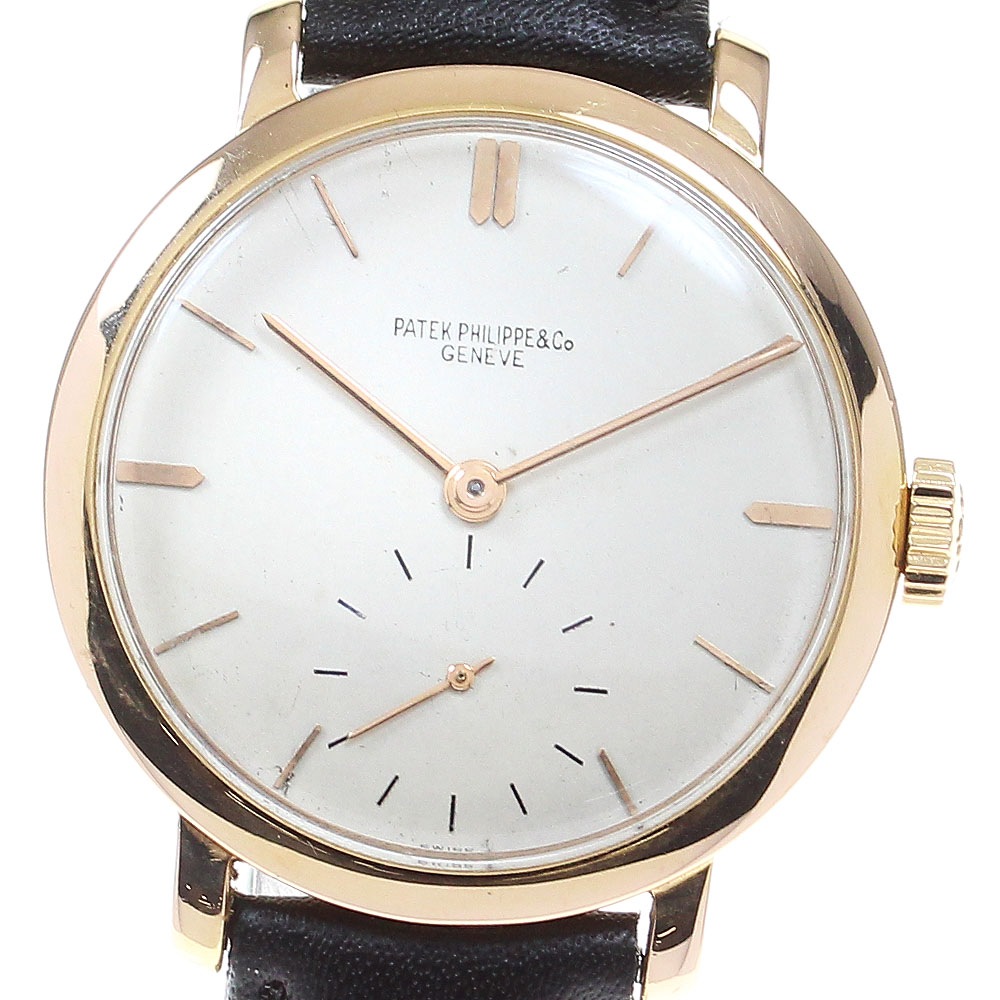 訳あり パテックフィリップ PATEK PHILIPPE カラトラバ K18PG 手巻き メンズ _771558【中古】