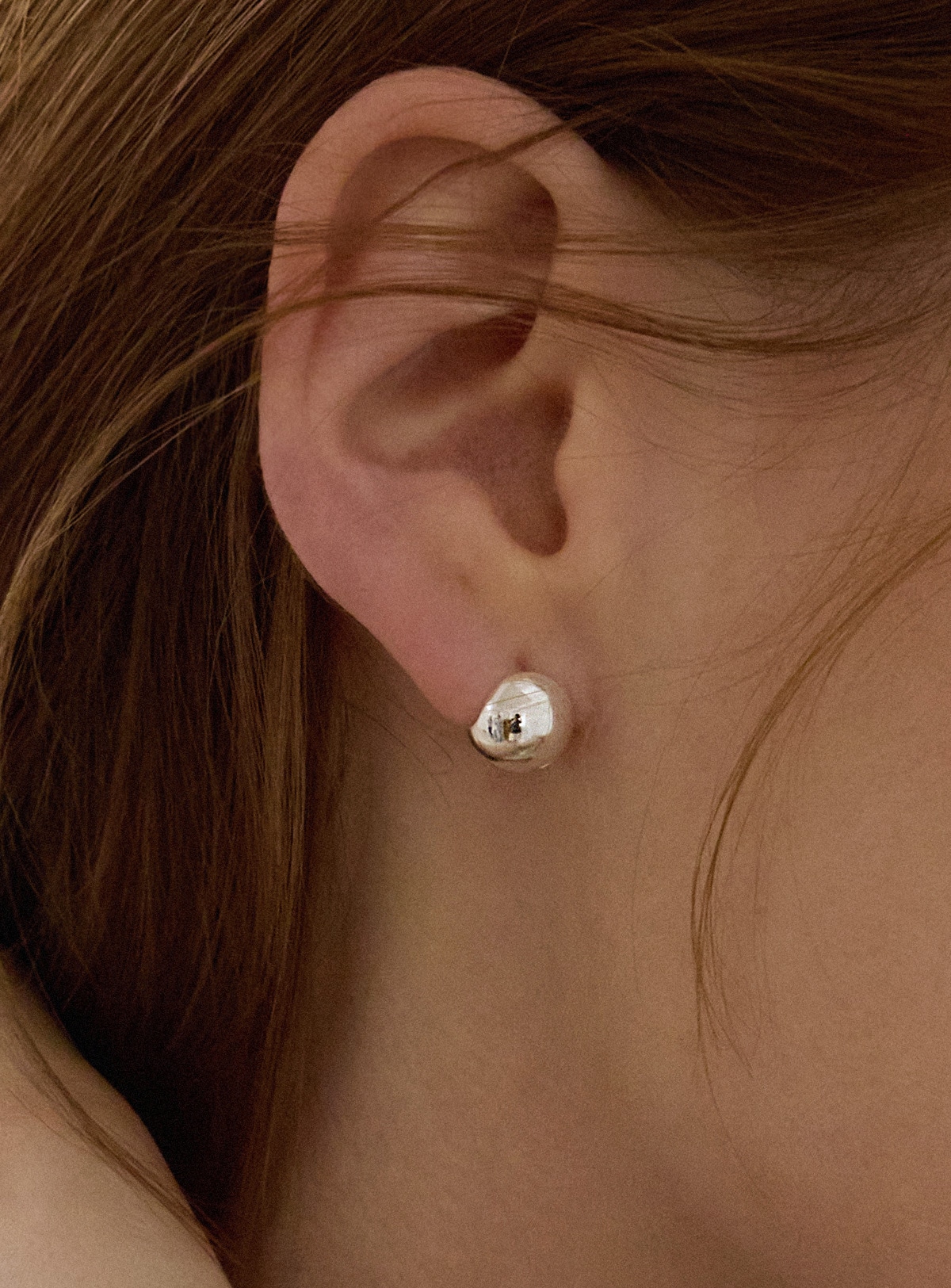 【シルバー925】プレーン ボール 2WAY ピアス