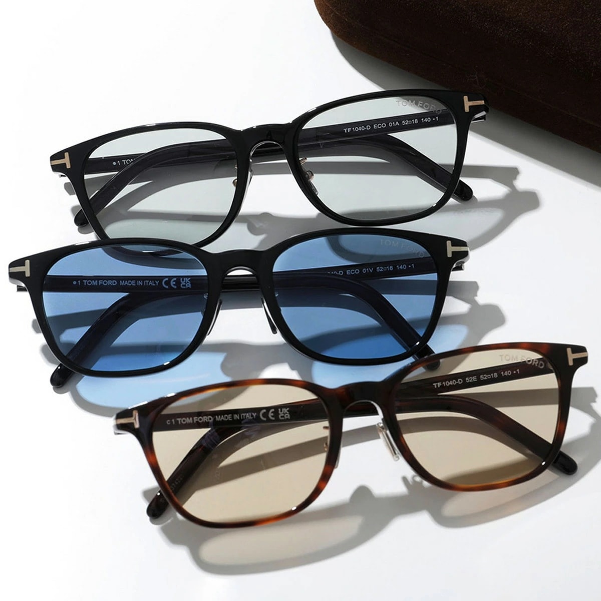 TOM FORD トムフォード サングラス TF1040-D FT1040-D メンズ ウェリントン型 アジアンフィット クリアフレーム セルフレーム クリングスタイプ