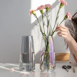 ガラス花瓶スタイル リビング テーブル フラワー アレンジメント ドライフラワー 生花 水文化 器 オーナメント