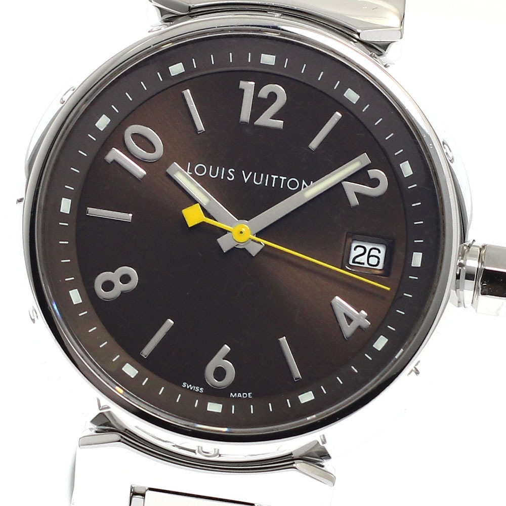 ルイ・ヴィトン LOUIS VUITTON Q1311 タンブール デイト クォーツ レディース _923314【中古】