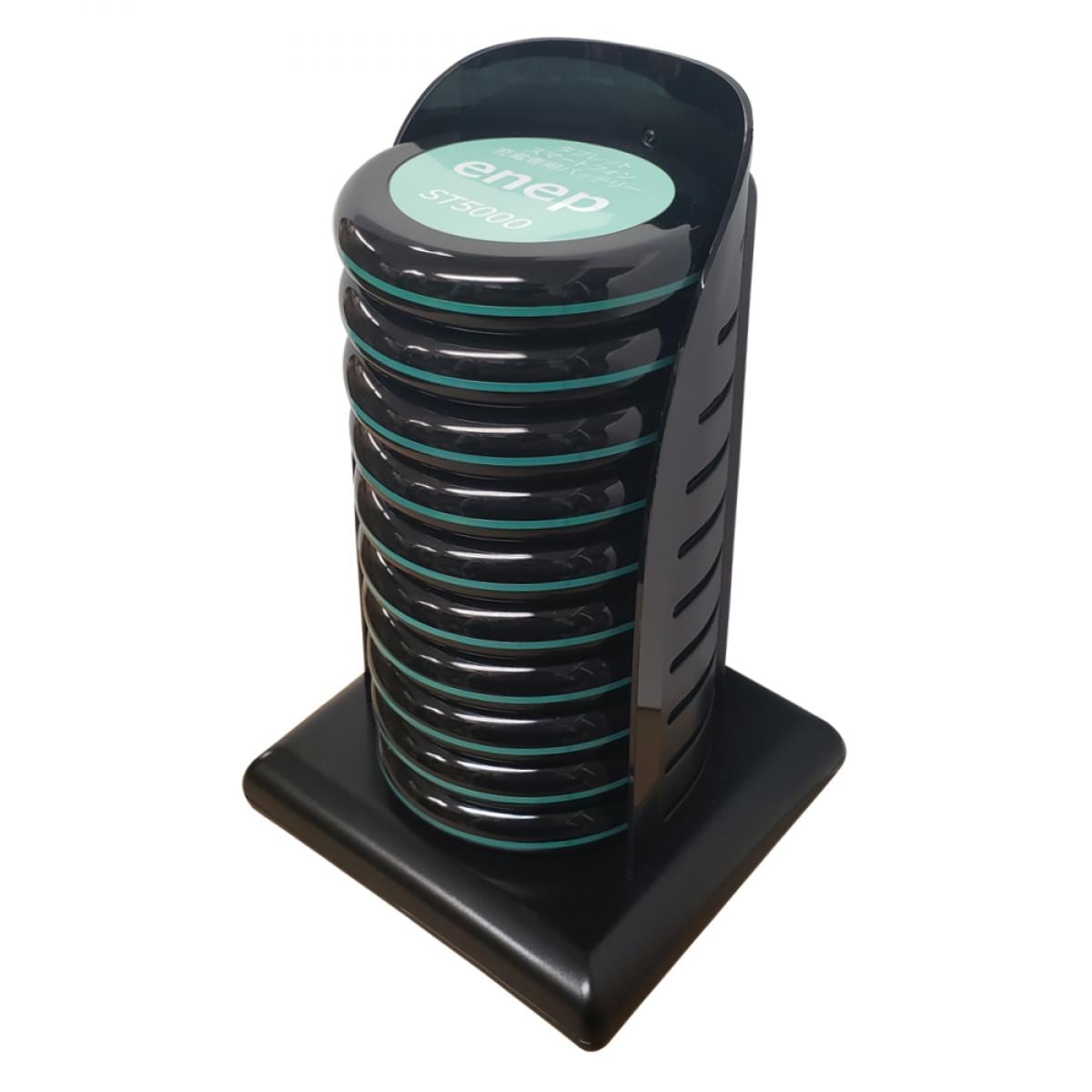 長信ジャパン スマホ充電 スマホタワー 黒 ブラック enep ST5000B10 スマホ 充電器 持ち運び コンパクト 大人数 充電ステーション イベント