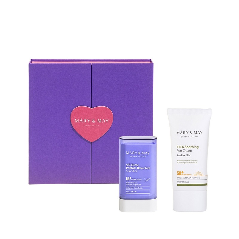 マリエンメイビーガンシカスーディングサンクリーム+ビーガンペプチドバクチオールサンスティックデュオセット（50ml+18g）