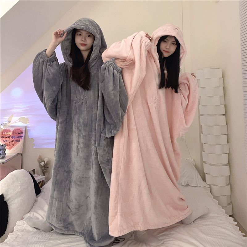 部屋着 パジャマ 　ホームウェア 　 裏起毛　 厚手 　フランネルパジャマ フランネル ネグリジェ 一体型 ホームウェア ウェア 寝間着 フランネル 柔らかい肌触り