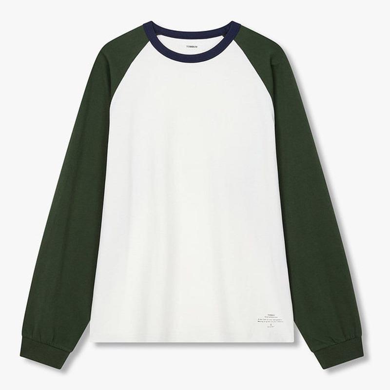 [MEN] オーバーフィット ラグラン ロングスリーブ Tシャツ 9156122112