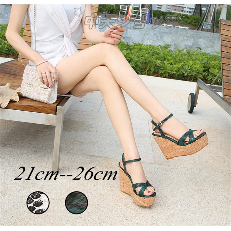 サンダル レディース サマーサンダル ウェッジソールサンダル 厚底サンダル クロスデザイン オープン 5,550円