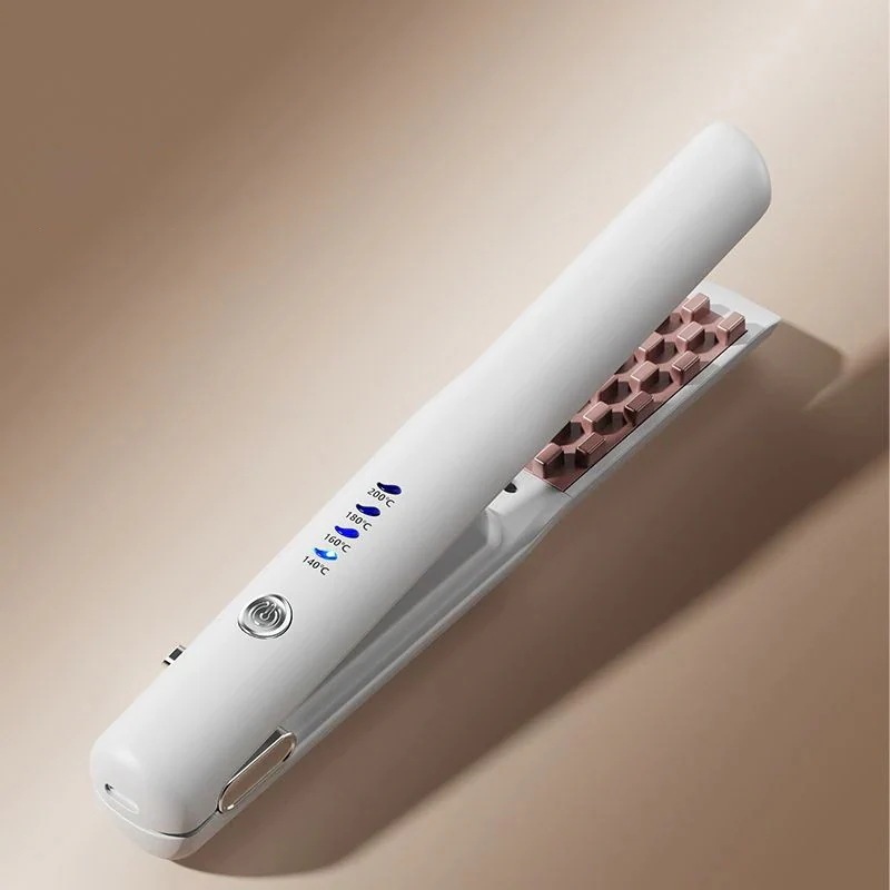 充電式ヘアーアイロン　ボリュームアイロン　コンパクト　持ち歩き　温度４段調節　マイナスイオン　USB充電　無線ヘアーアイロン　ミニボリュームヘアーアイロン3581