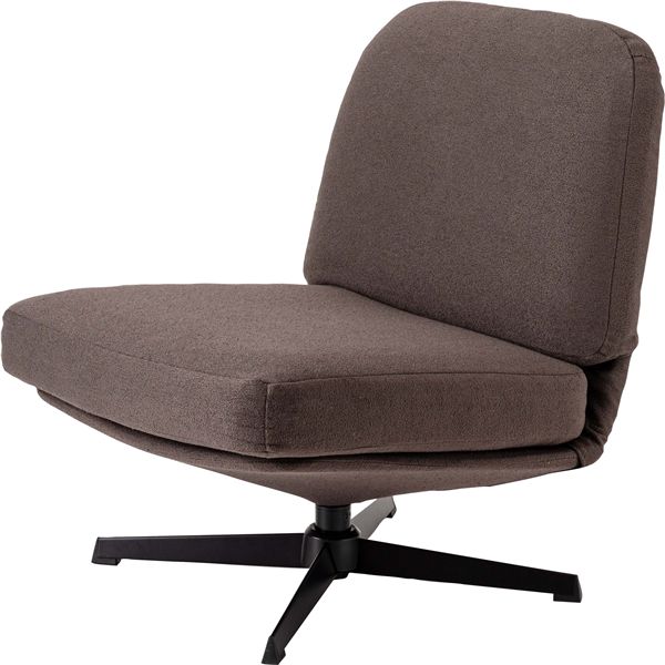 ラウンジチェア チャコールグレー （約W64×D82×H75×SH38cm） 組立式