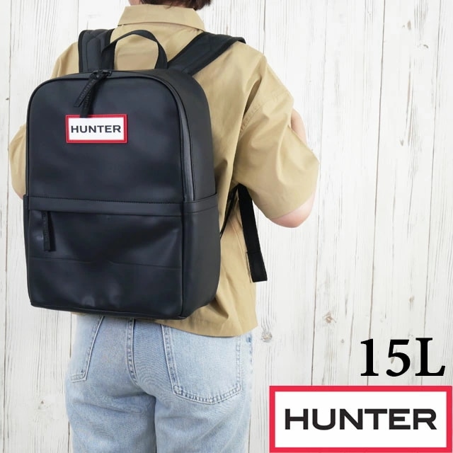 ハンター リュック メンズ UBB3607CPE オリジナル ラバライズド バックパック 15L レディース デイパック かばん PCスリーブ A4 バック 旅行 カジュアル シンプル ブラック 黒