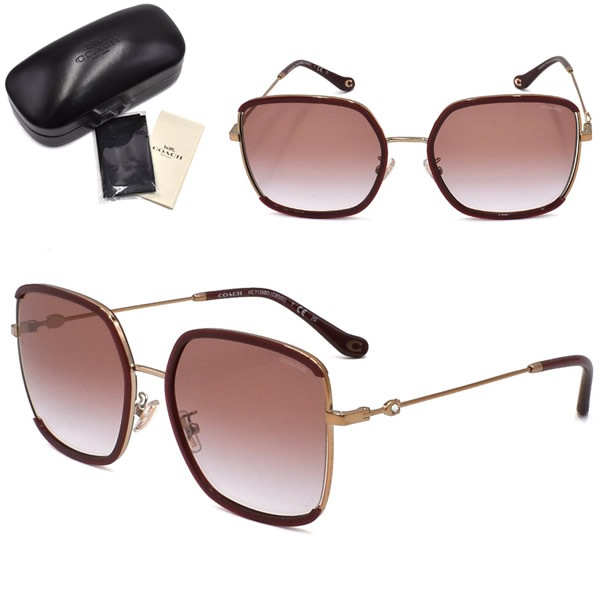 サングラス 0HC7139BD 94028D 58 サングラス レディース ローズゴールド オックスブラッド バーガンディクリアグラデーション