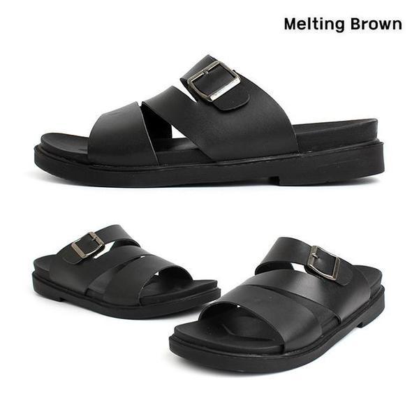 男性カジュアル牛革クッションスリッパオフィスシューズ