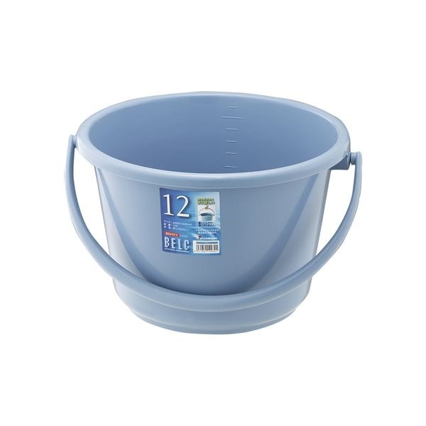 20セット ポリバケツ/清掃用品 12WB ブルー 丸型 ベルク 家庭用品 掃除用品 業務用