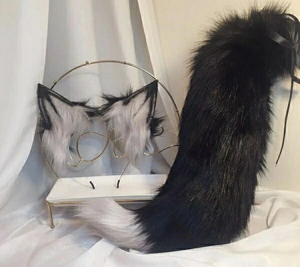 【激安開催】コスプレ道具 狼 耳 尻尾 手作り もこもこ 文化祭 学園祭 パーティー COSPLAY コスチューム アクセサリー ハロウィン cosplay用 dd047zozozo