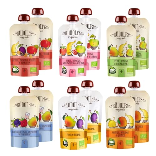 有機フルーツのベビースムージー110g 【たっぷりサイズ】【有機JAS】【EUオーガニック】【砂糖不使用】Rudolf(ルドルフ) (6種×各2個セット) 4,670円