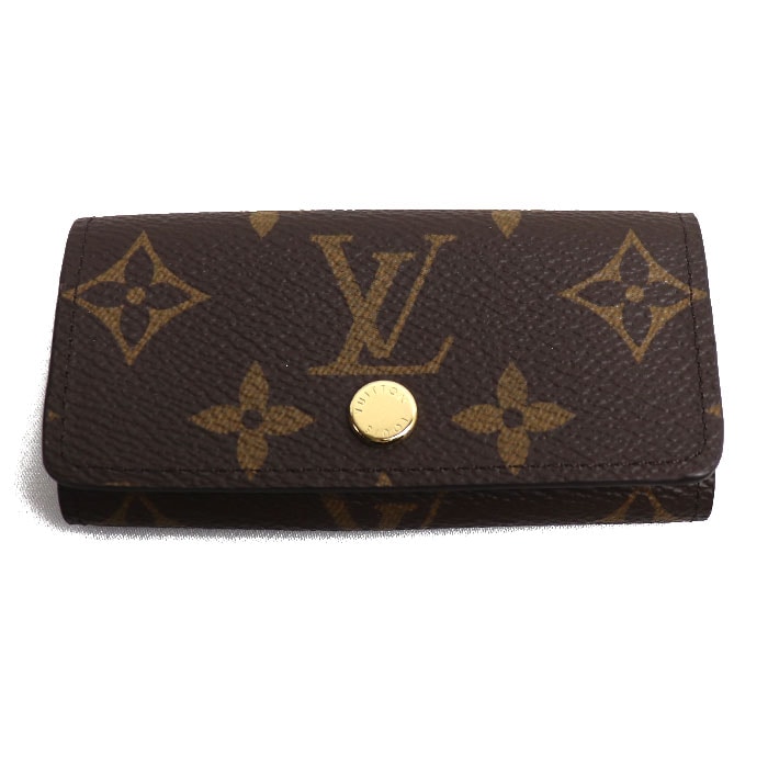 LOUIS VUITTON ルイヴィトン ミュルティクレ4 キーケース モノグラム ブラウン M69517 ICチップ レディース 未使用 買取品