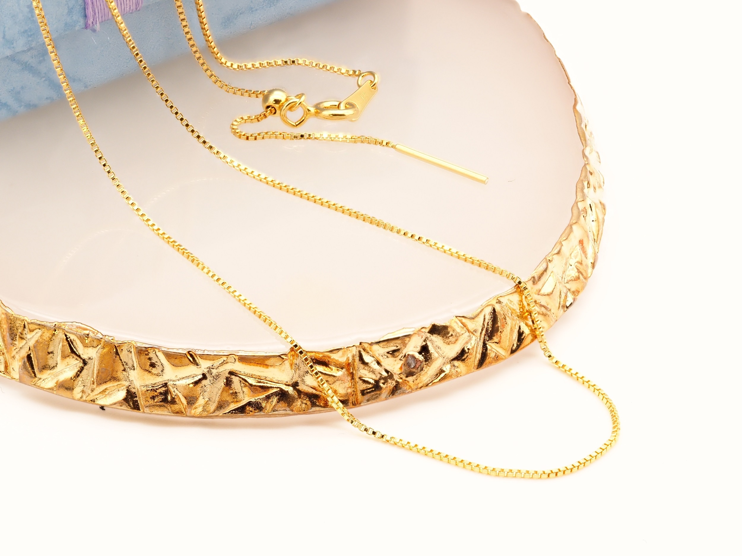 スライドボール チェーン ネックレス 調整自由 ベネチアン ジュエリー ペンダント YG 誕生日 バレンタイン 18金 イエローゴールド