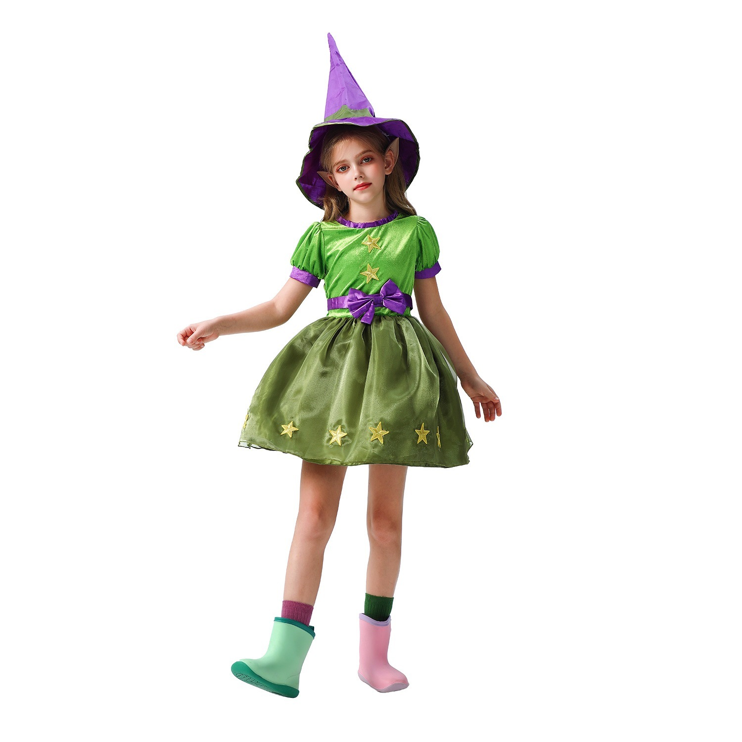 子供の日ハロウィン子供用エルフパフォーマンスドレスコスプレ花妖精ステージプリンセスドレスパフォーマンスコスチューム