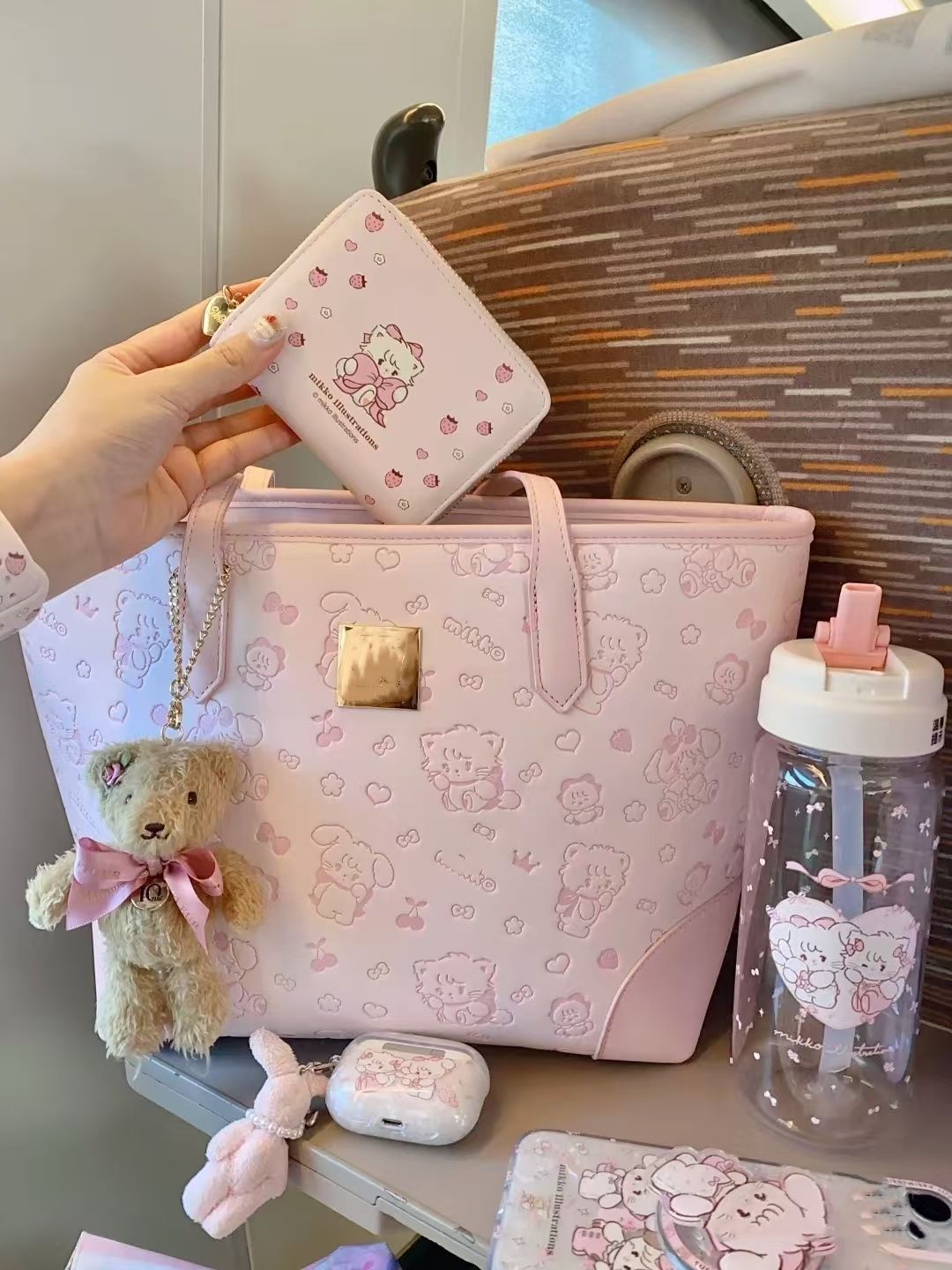 雪島商店mikkoトートバッグ手提げかわいい百合大容量通勤学生シングルショルダーバッグ女性