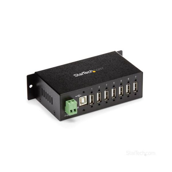 StarTech.com 7ポート 産業用USB2.0ハブ ESD／350Wサージ保護 ウォールマウント対応 ブラックST7200USBM 1個 23,363円