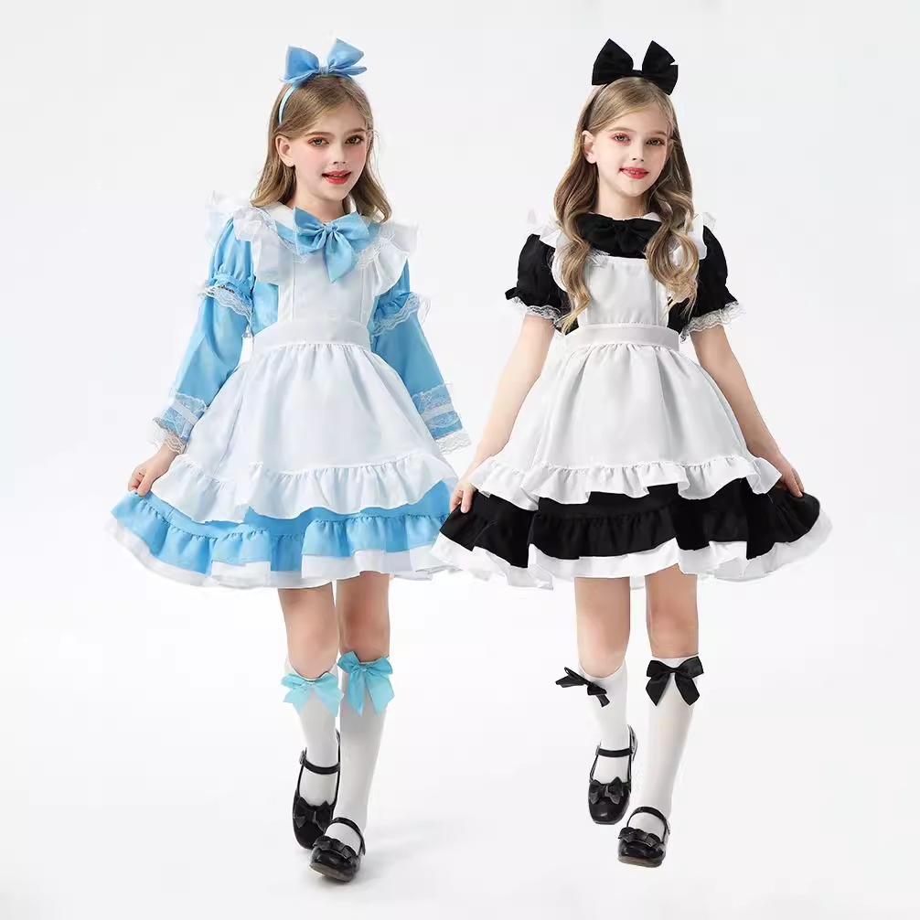 不思議の国のアリス メイド服 ハロウィン 子供用 コスチューム コスプレ 子供服 演出服 舞台衣装