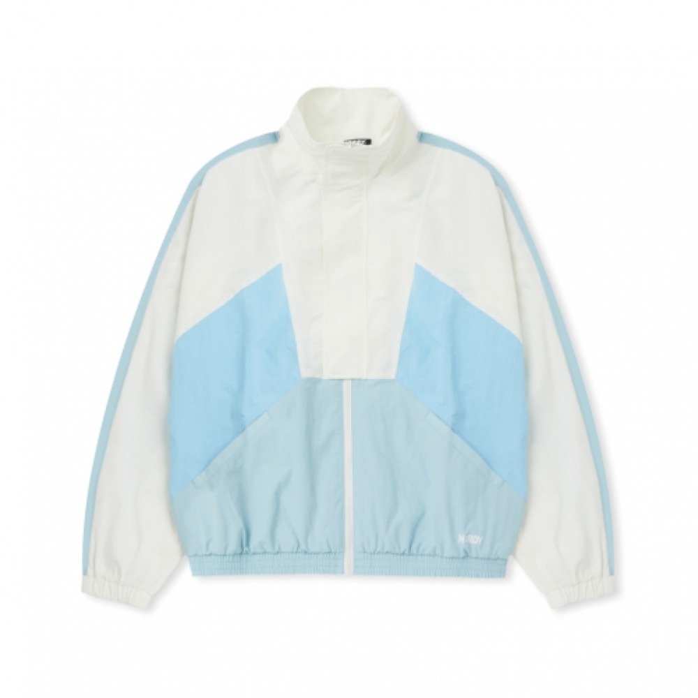NERDY スポーティーカラーブロックウィンドブレーカースカイブルー