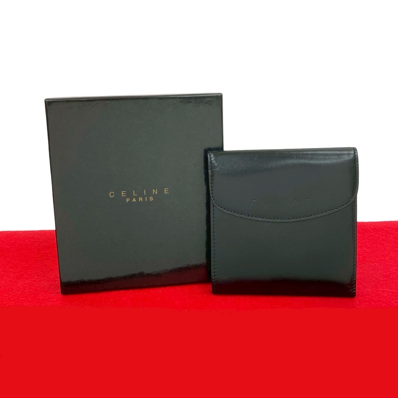 ヴィンテージ マカダム ブラゾン 柄二つ折り財布 レザー PVC ブラック 35876 26,909円