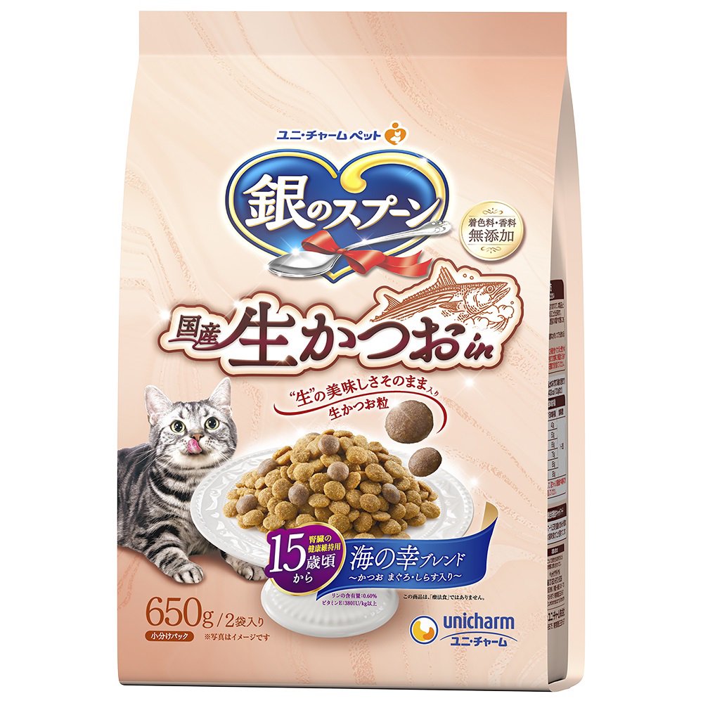 キャットフード　国産生かつおｉｎ　１５歳頃から海の幸ブレンド　６５０ｇX９　ＣＲＣ35―15―88―20―00 7,199円
