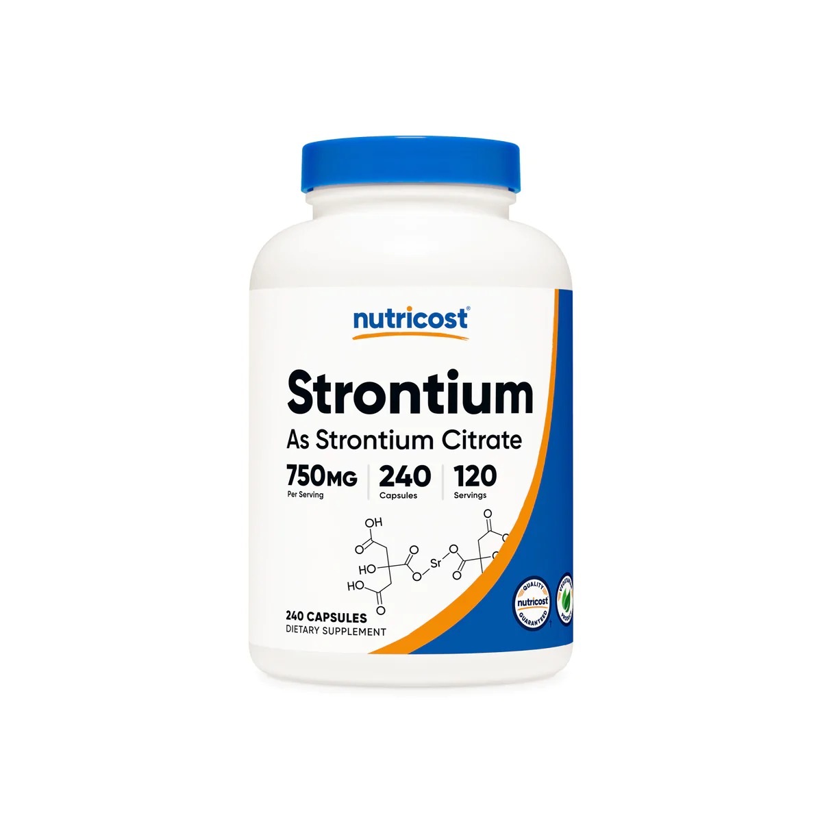 [USA] Nutricost ニュートリコスト Strontium (375 MG x 2) カプセル 240錠