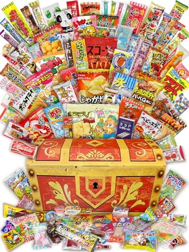 他サイト： お菓子 駄菓子 詰め合わせ 88種類セット 本格宝箱がギチギチパンパン破裂寸前お菓子詰め合わせ ハロウィン 誕生日 プレゼント イベント 子供が喜ぶ駄菓子詰め合わせの商品画像