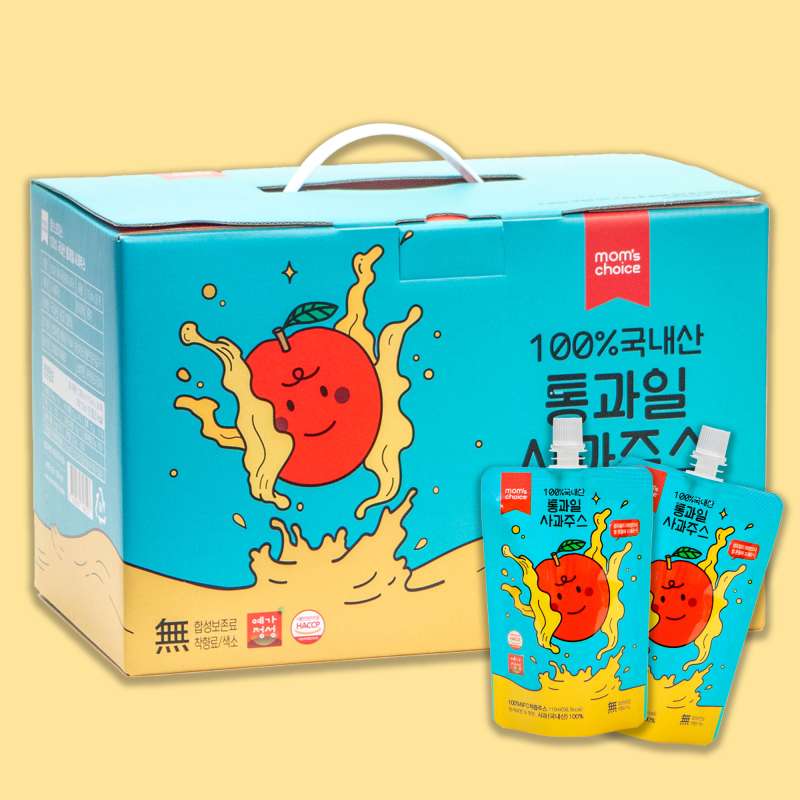 マムスチョイスりんごジュース110mlx30パック100％予算黄土リンゴNFC低温着汁無添加子供健康スナックギフト用