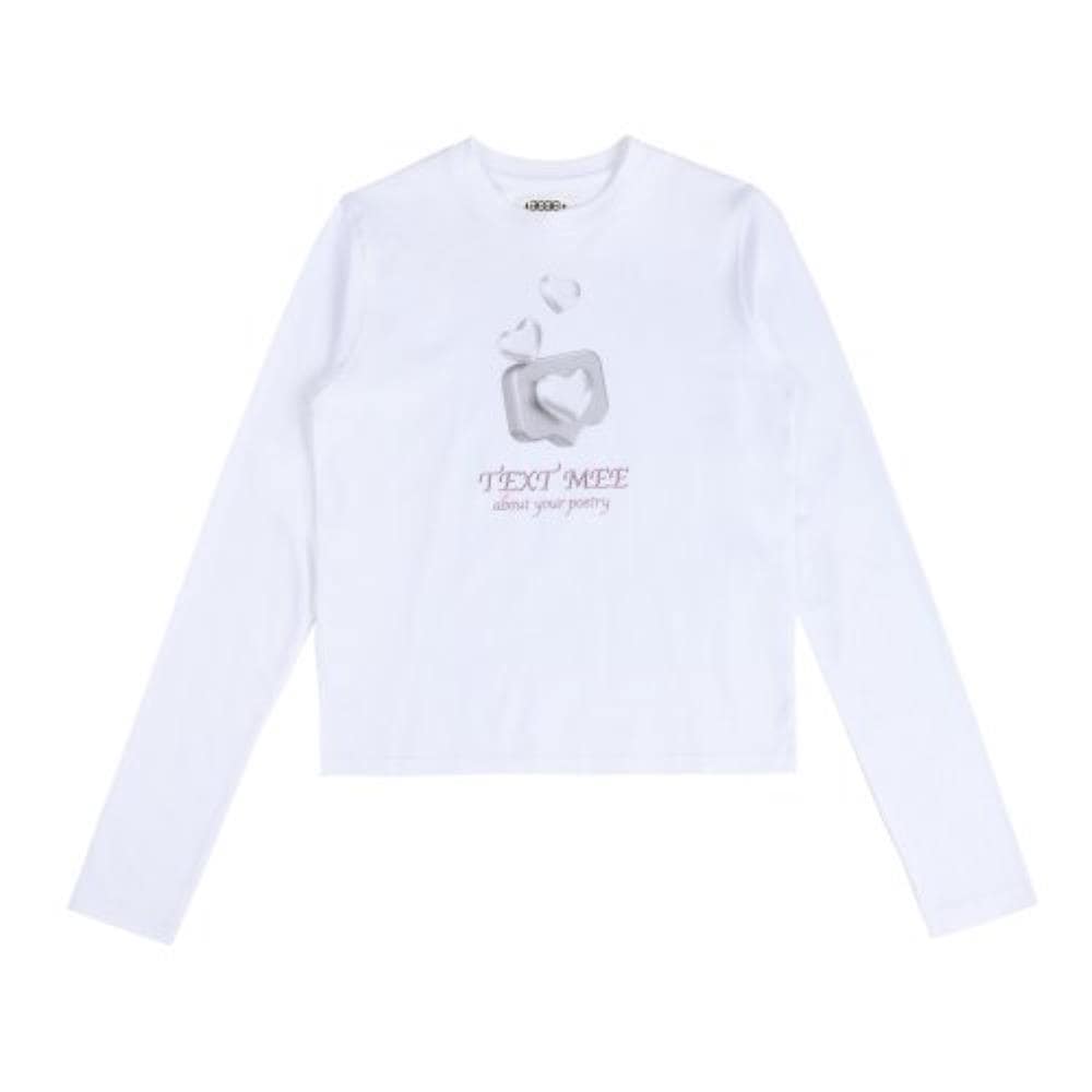 AEAE Text Me LS WHITE A233WLS02WH