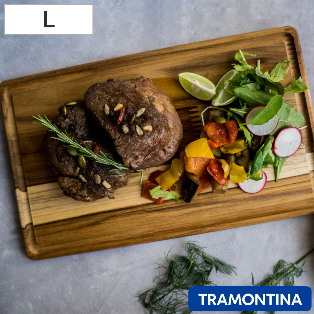 木製まな板 L 40x28cm 抗菌 リバーシブル アドバンス トラモンティーナ カッティングボード TRAMONTINA まないた 木製 木のまな板 天然木 おしゃれ 高級 溝付き