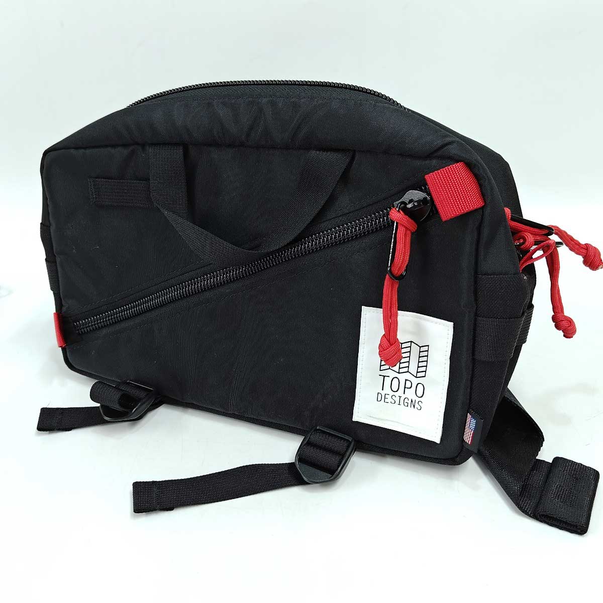 【中古】TOPO DESIGNS QUICK PACK CLASSIC クイックパッククラシック ショルダーバッグ スクエア型ヒップバッグ ウエストストラップ ブラックショルダーバッグ