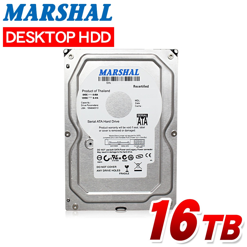 【本日特価】 hdd 3.5インチ 内蔵ハードディスク 16TB MARSHAL 内蔵hdd SATA MAL316000SA-T72 内蔵HDD