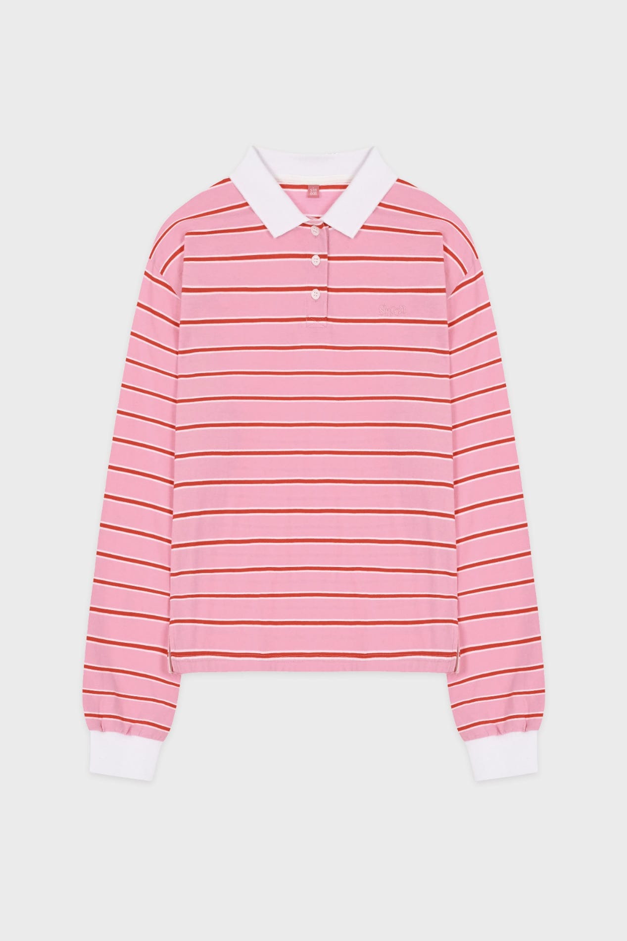 【SINOON】 STRIPE PK SHIRT : PINK