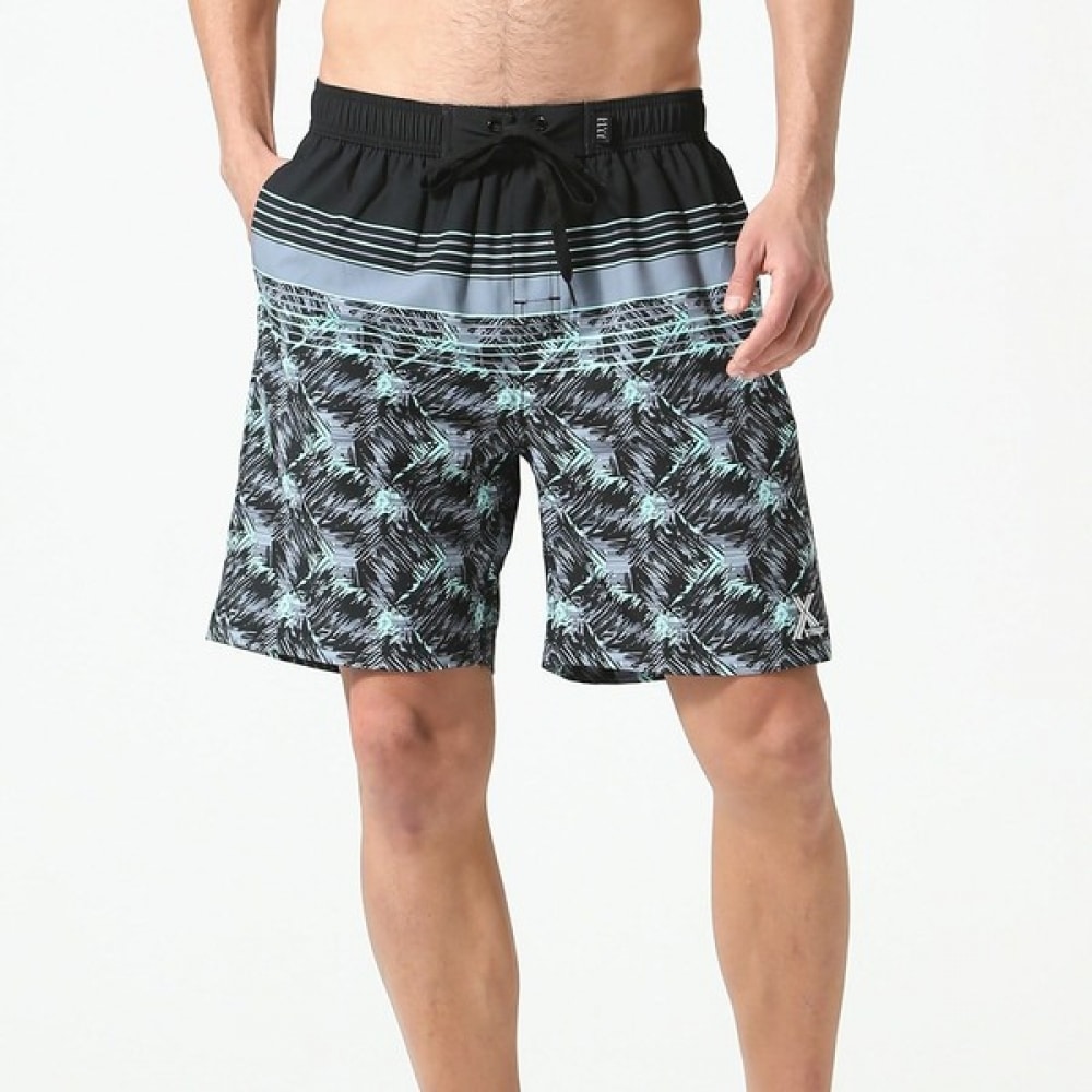 (ベーシックエル) ベーシックエルメンズジオメトリックボードショートビーチショーツ BEM-S904K 5,873円