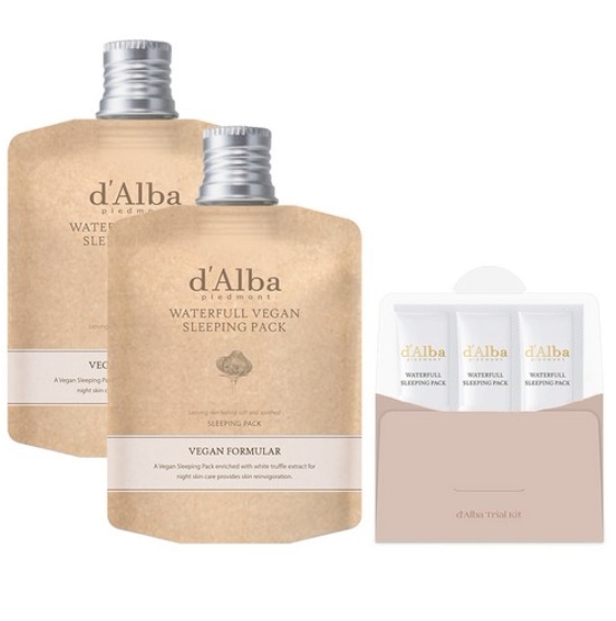 ウォータフル ビーガン スリーピングパック 60ml × 2個 + トライアルキット 4ml × 3個