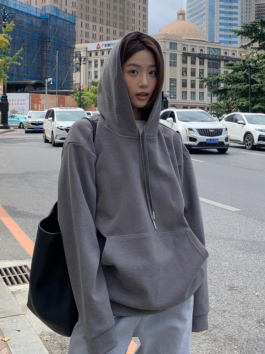 【4色オプション】ウールフード付きガーディアン女性2023冬の新型韓国版ゆるい厚手上着a8137