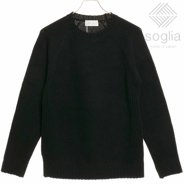 ソリア Soglia ランドノア セーター LANDNOAH Sweater メンズ・レディース トップス クルーネック ニット 日本製 Black