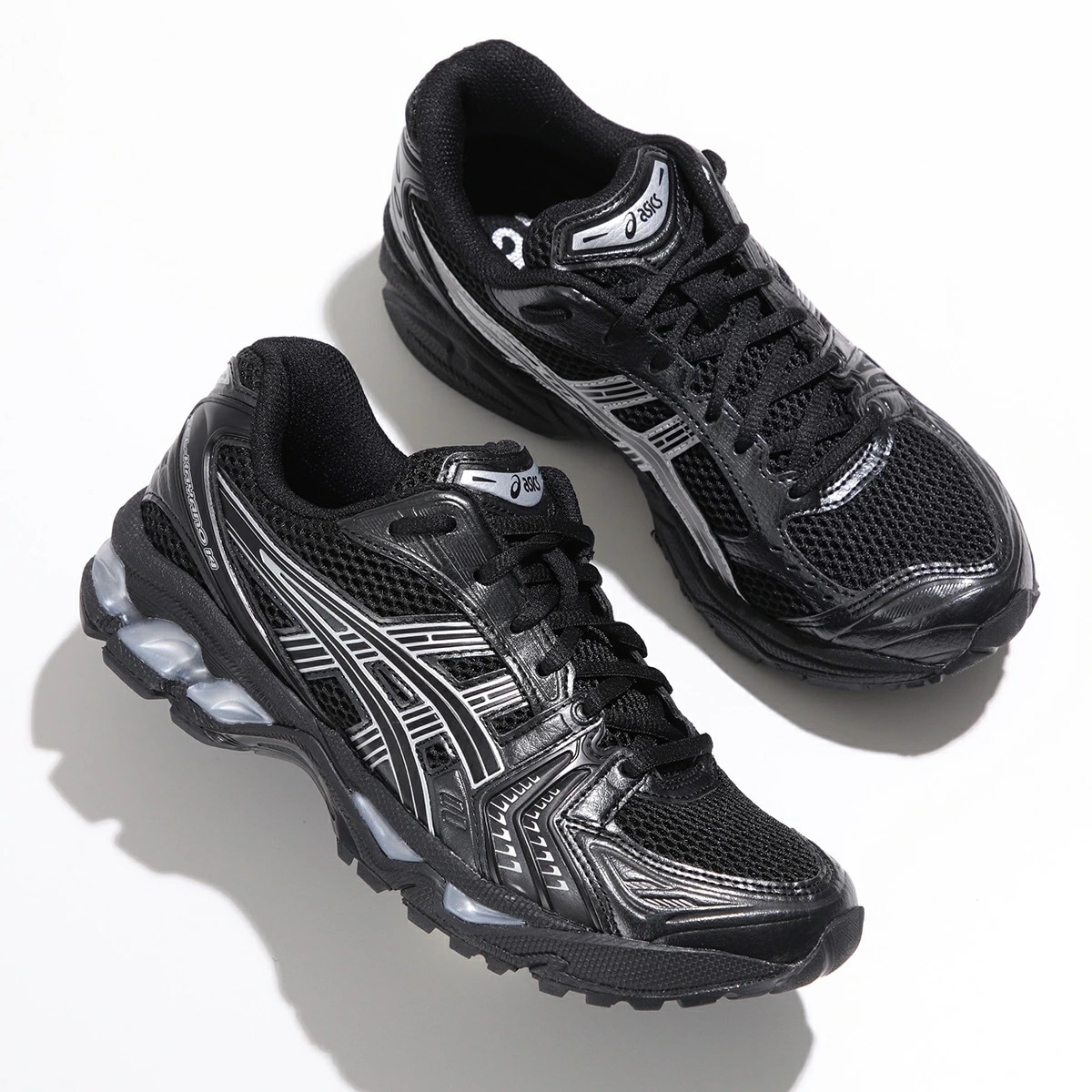 ASICS アシックス スニーカー GEL-KAYANO 14 ゲルカヤノ 1201A019-006 レディース ローカット レースアップ 厚底 シューズ 靴 BLACK/PURE-SILVER