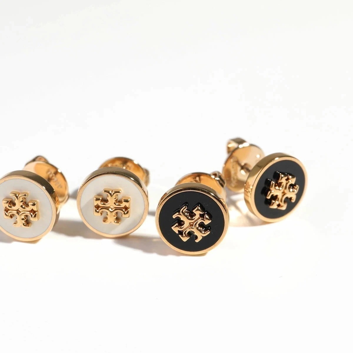 TORY BURCH トリーバーチ ピアス Kira Enamel Circle-Stud キラ エナメル サークルスタッズ 90547 レディース ダブルT カラー2色