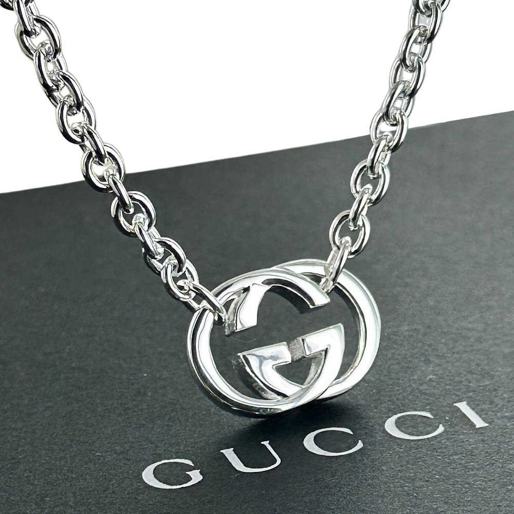 グッチ ネックレス ペンダント メンズ レディース シルバー925 GGロゴ ユニセックス シンプル おしゃれ チェーンネックレス 結婚式 結婚記念日 プレゼント 誕生日プレゼント 妻 彼女 女性 母