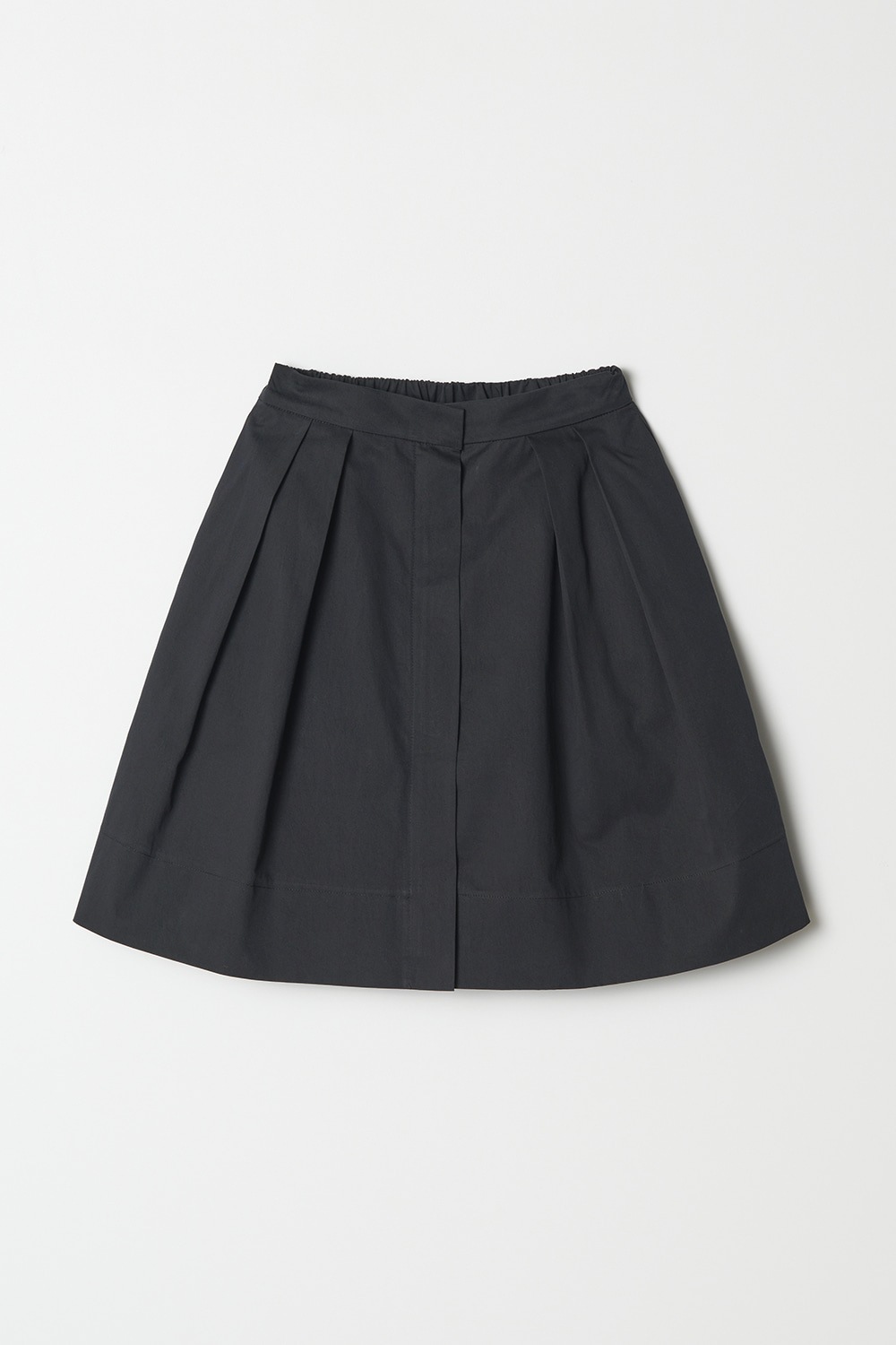 FW 22 Midi Flare Banding Skirt_Black