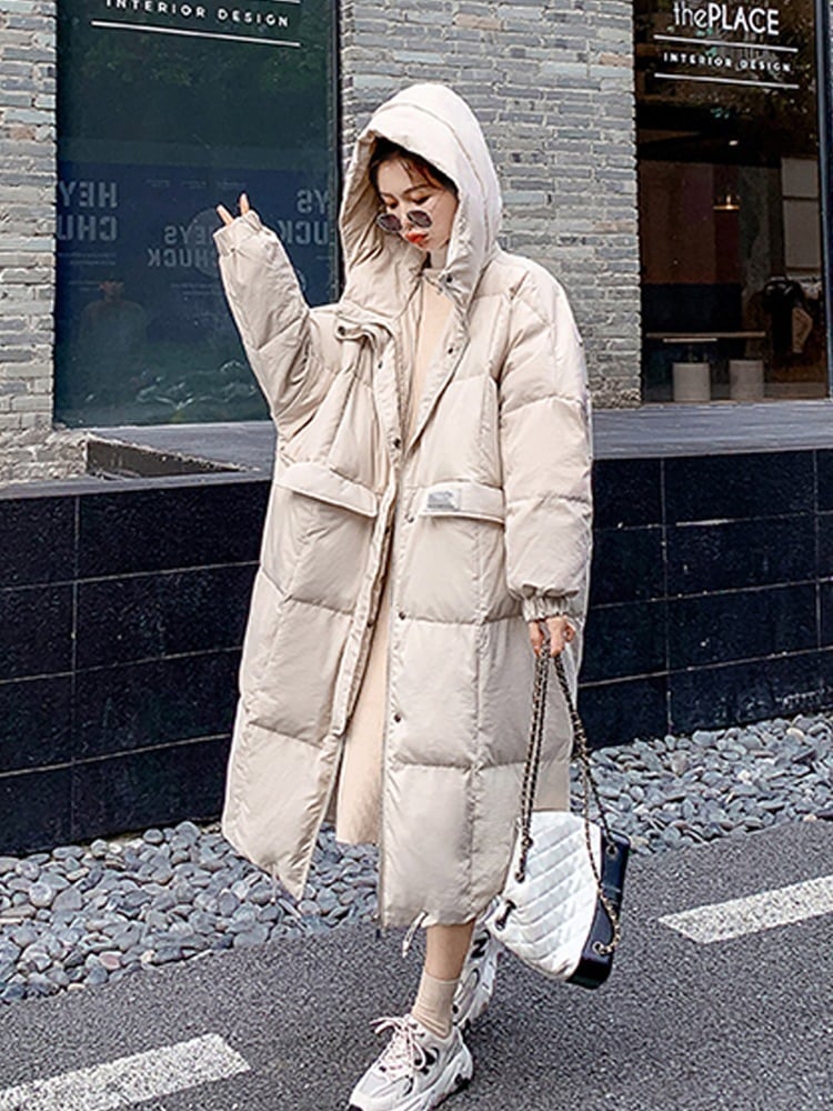 女性用大きいサイズダウンジャケットミドル丈冬コートニューファットmm香港式妊婦用中綿入り防寒ジャケット