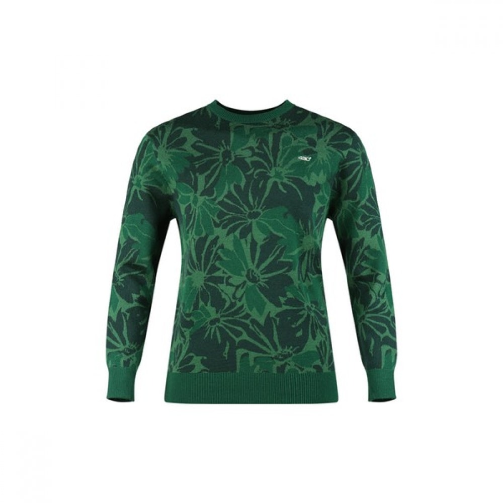 (ラックスゴルフ) ラックスゴルフ 430 ゴルフメンズラウンドネックフラワーロングスリーブゴルフニット LB3A415