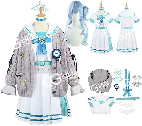 バーチャルYouTuber VTuber ホロライブ バーチャルアイドル 星街すいせい カーディガン コスプレ衣装+ウィッグ