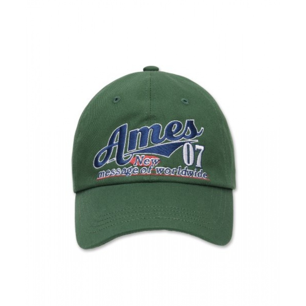 AMES ワールドワイドスポーティーエンブロイダリーボールキャップグリーン