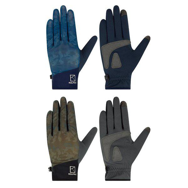 男性用夏メッシュ迷彩登山ロング手袋 2452GK845M