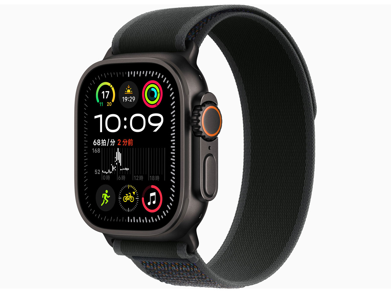 Apple Watch Ultra 2 GPS+Cellularモデル 49mm MX4V3J/A [ブラック・ブラックトレイルループ M/L]　即納　カード決済OK