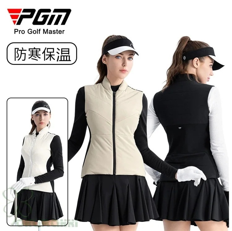 ゴルフベスト 中綿 レディース ジャケット ゴルフウェア 防風 保温 秋冬 スポーツウェア 女性用 カジュアル2411glnjk20